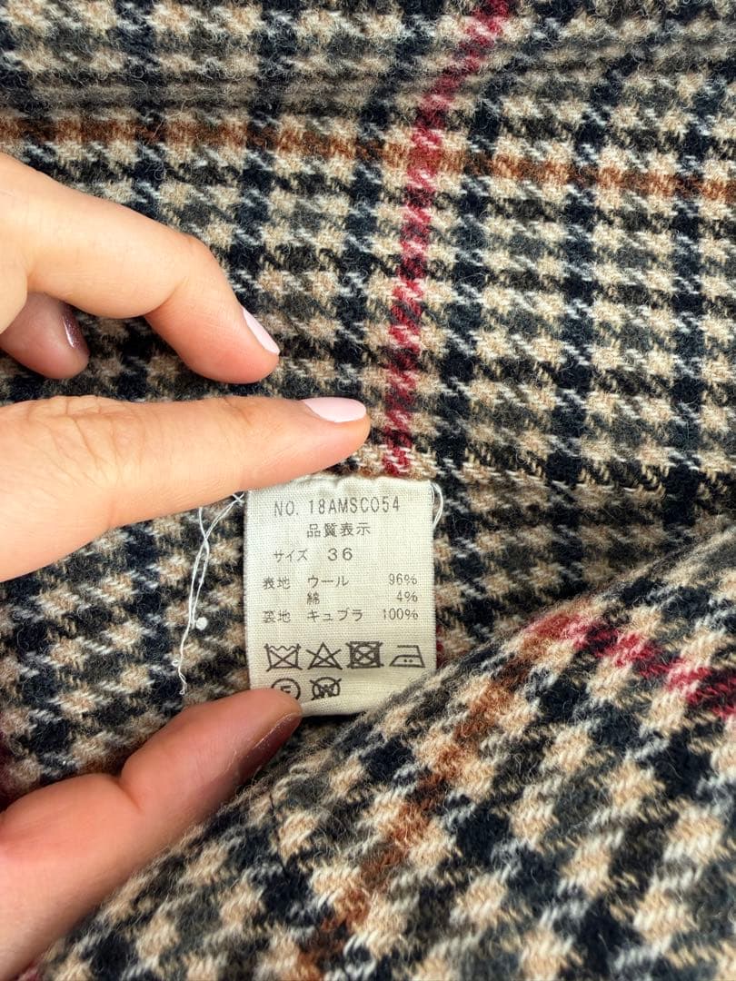 【kiki】THE SHINZONE テントラインコートブラウンチェック柄