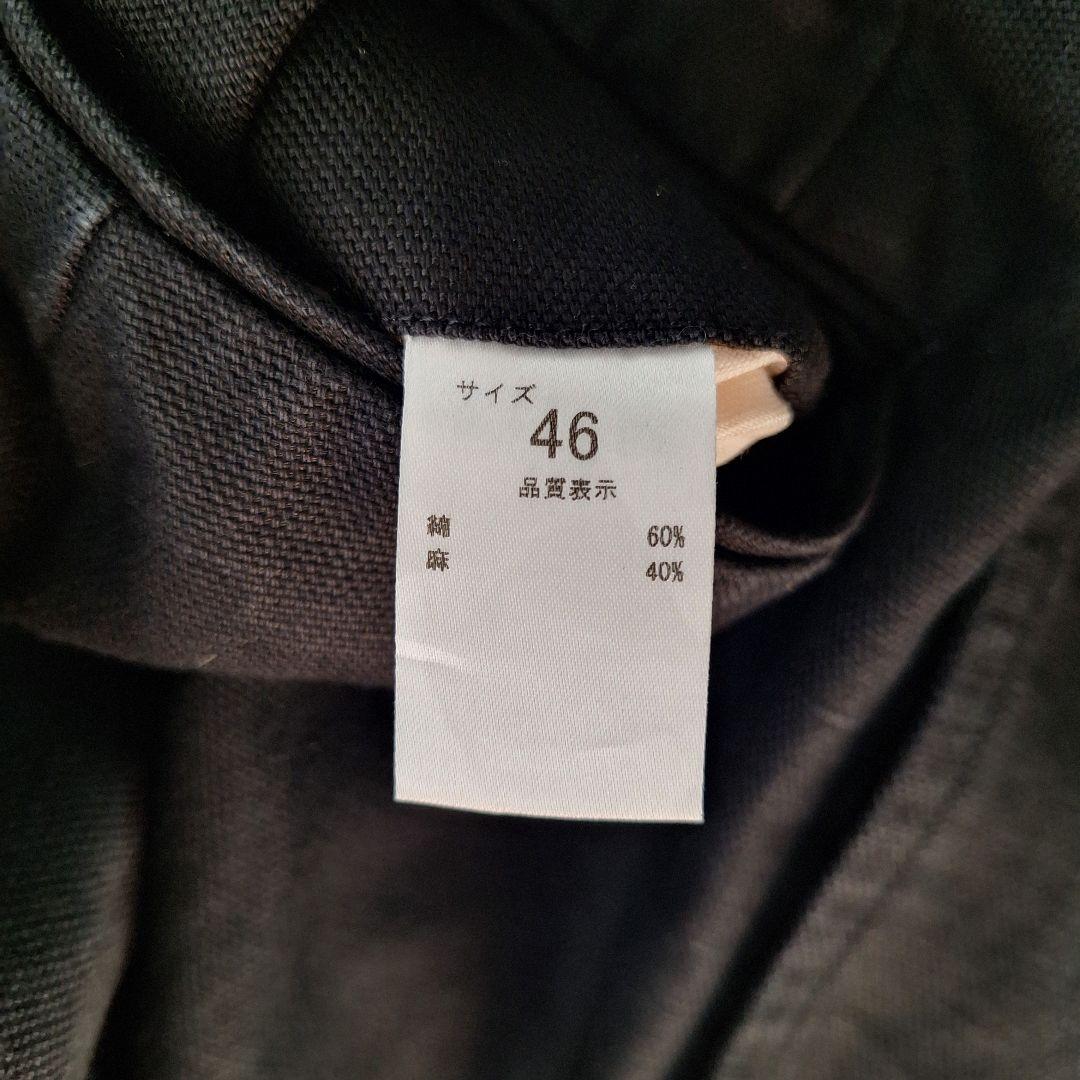 パンツ NEAT CottonLinen Oxford black 44