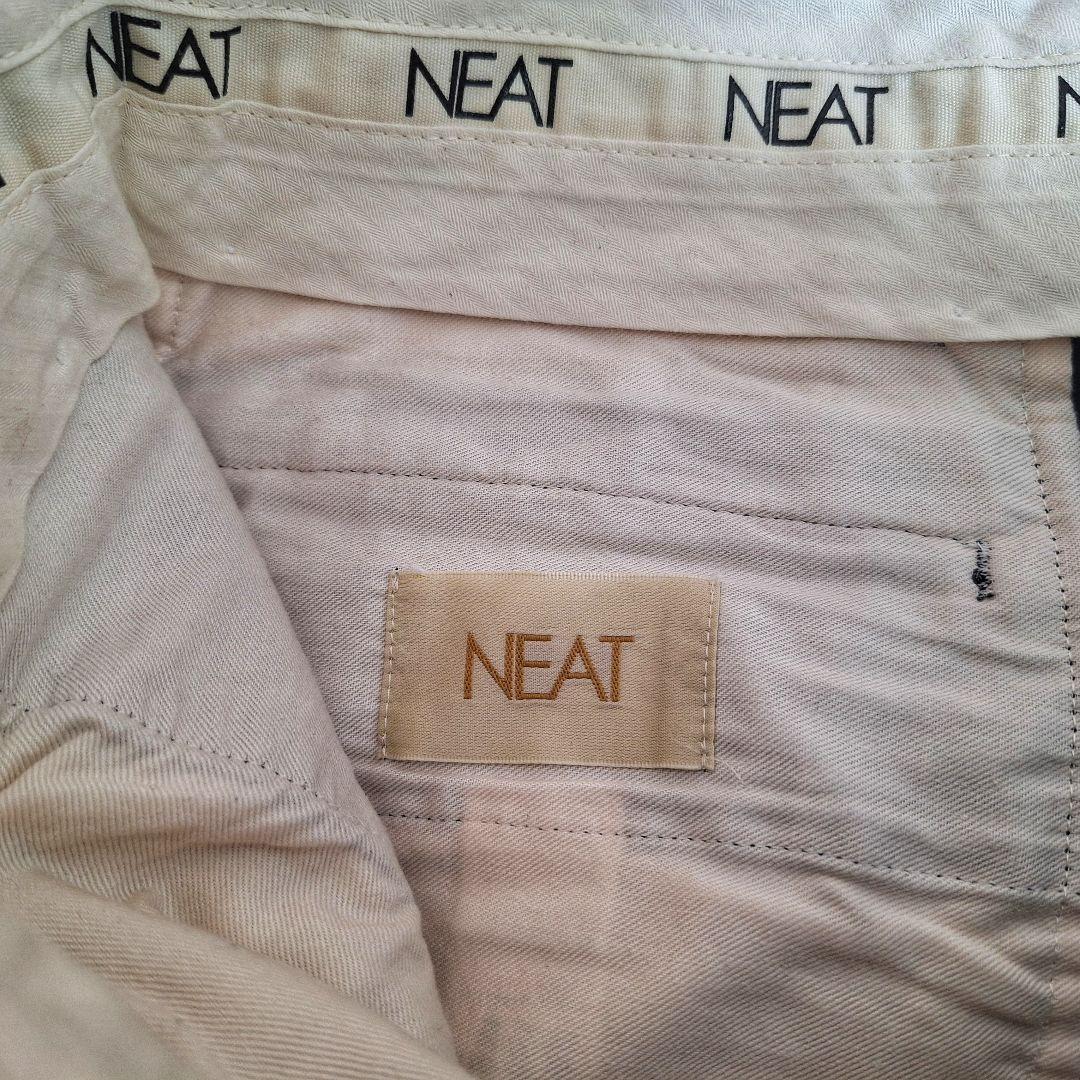 パンツ NEAT CottonLinen Oxford black 44