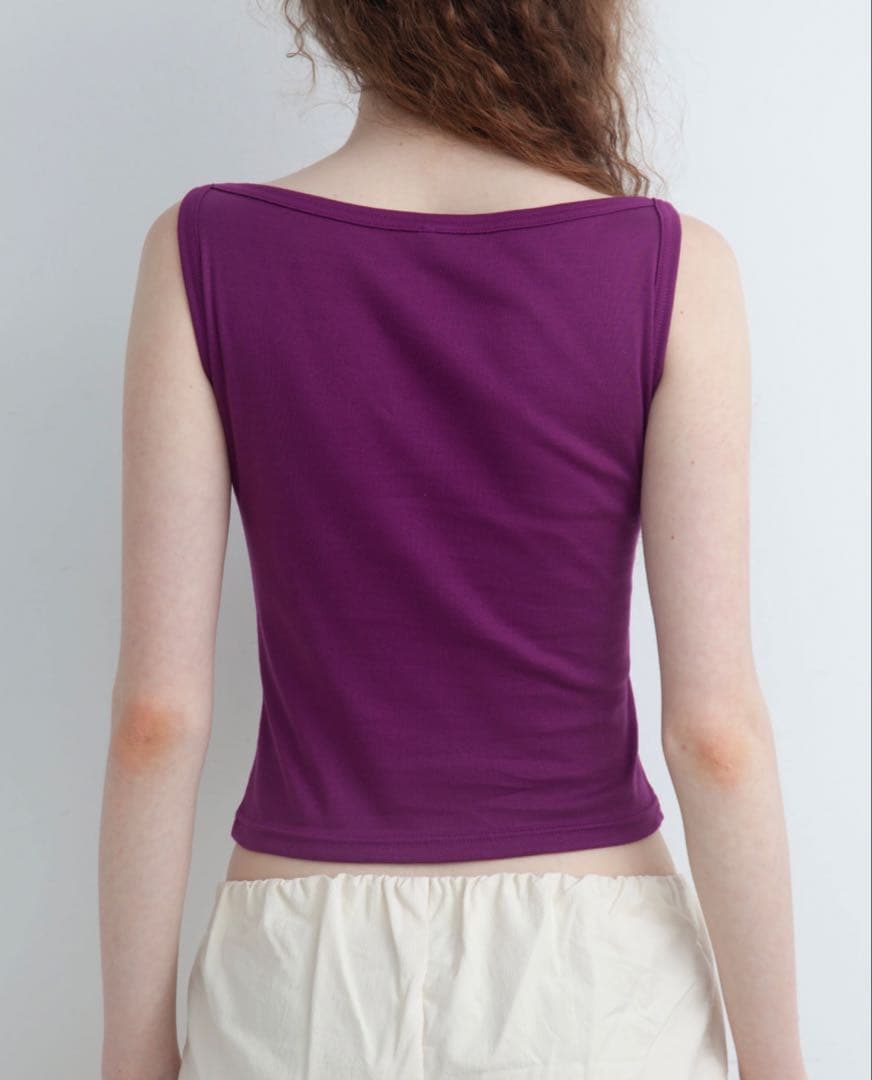 【人気商品】 ✴︎drawers Boat Neck Tanktop プラム