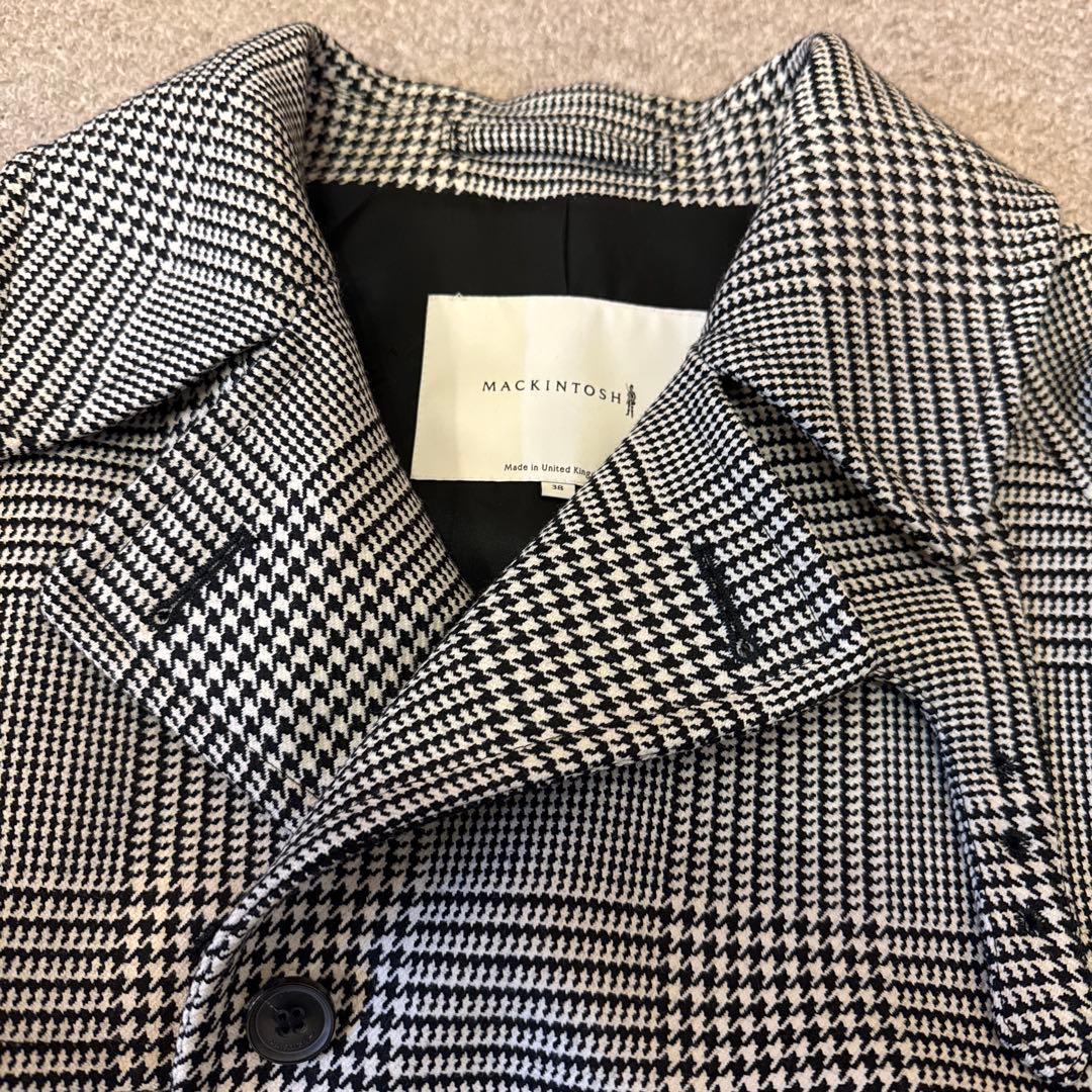 Mackintosh マッキントッシュ　ウール　コート　38 グレンチェック