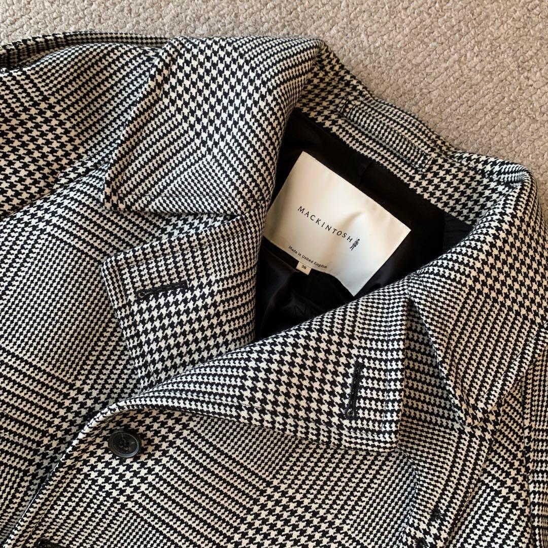 Mackintosh マッキントッシュ　ウール　コート　38 グレンチェック