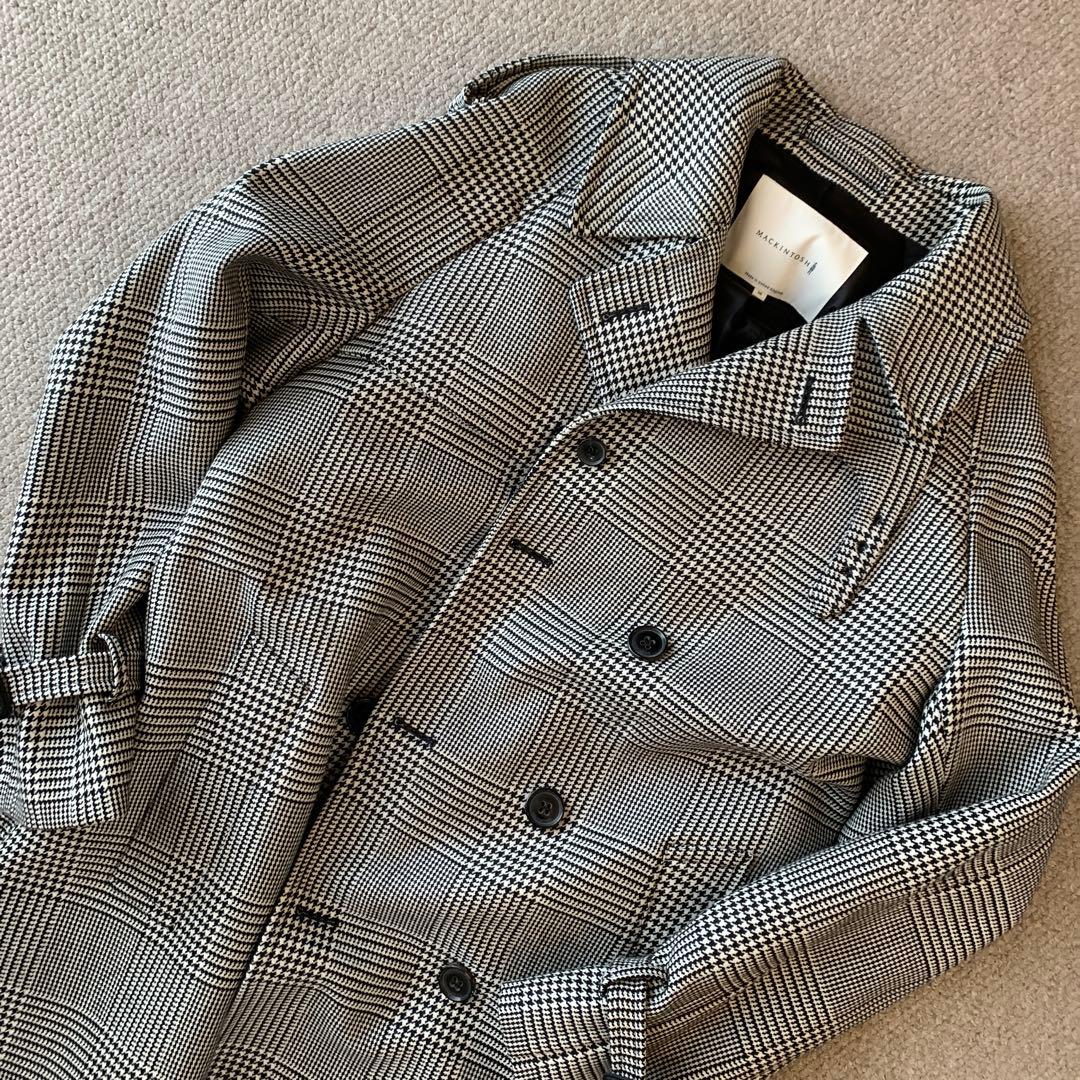 Mackintosh マッキントッシュ　ウール　コート　38 グレンチェック