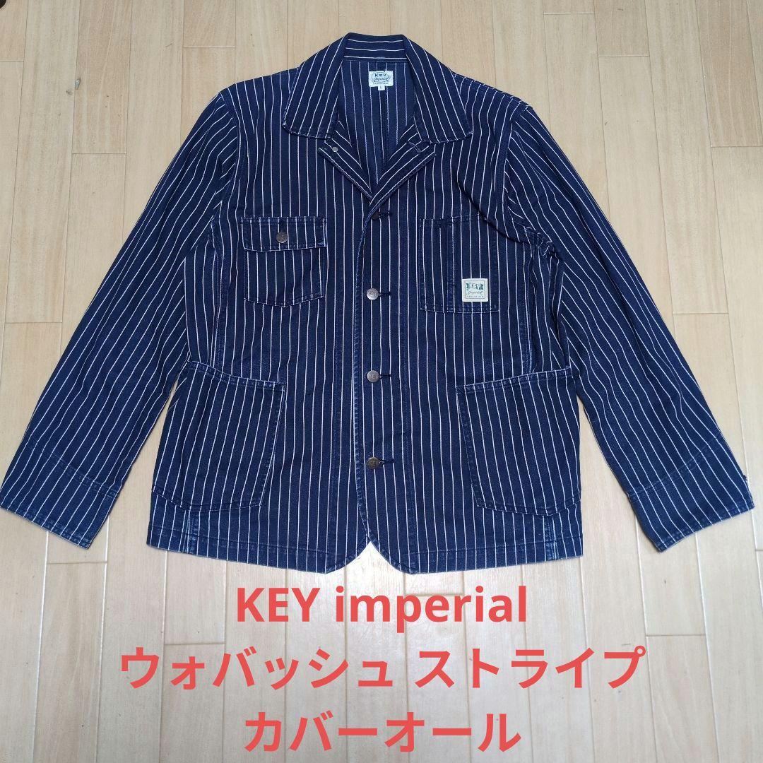KEY ウォバッシュ ストライプ カバーオール サイズ L