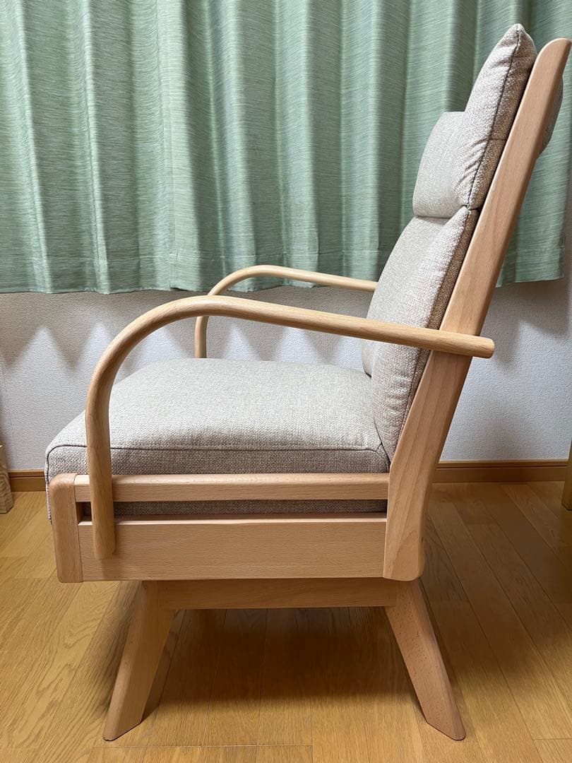 美品 ポケットコイルダイニング回転チェアNコレクション C-27S 肘付き