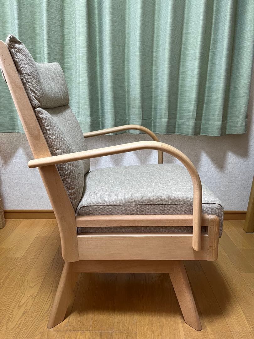 美品 ポケットコイルダイニング回転チェアNコレクション C-27S 肘付き