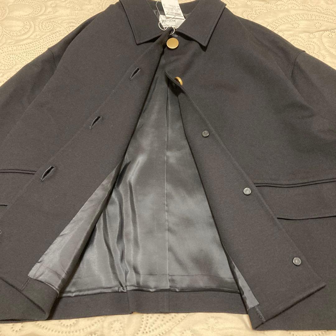 未使用品！高橋志津奈コラボ　2wayコクーンジャケット　金ボタン大きいサイズ48