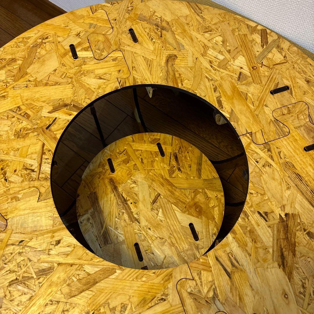 OSBボード 円形テーブル 約75cm ドーナツ テーブル✨