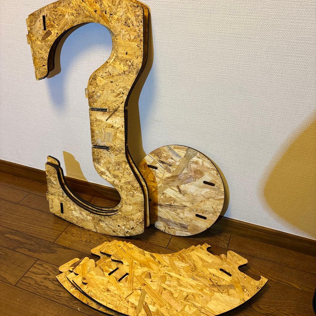 OSBボード 円形テーブル 約75cm ドーナツ テーブル✨