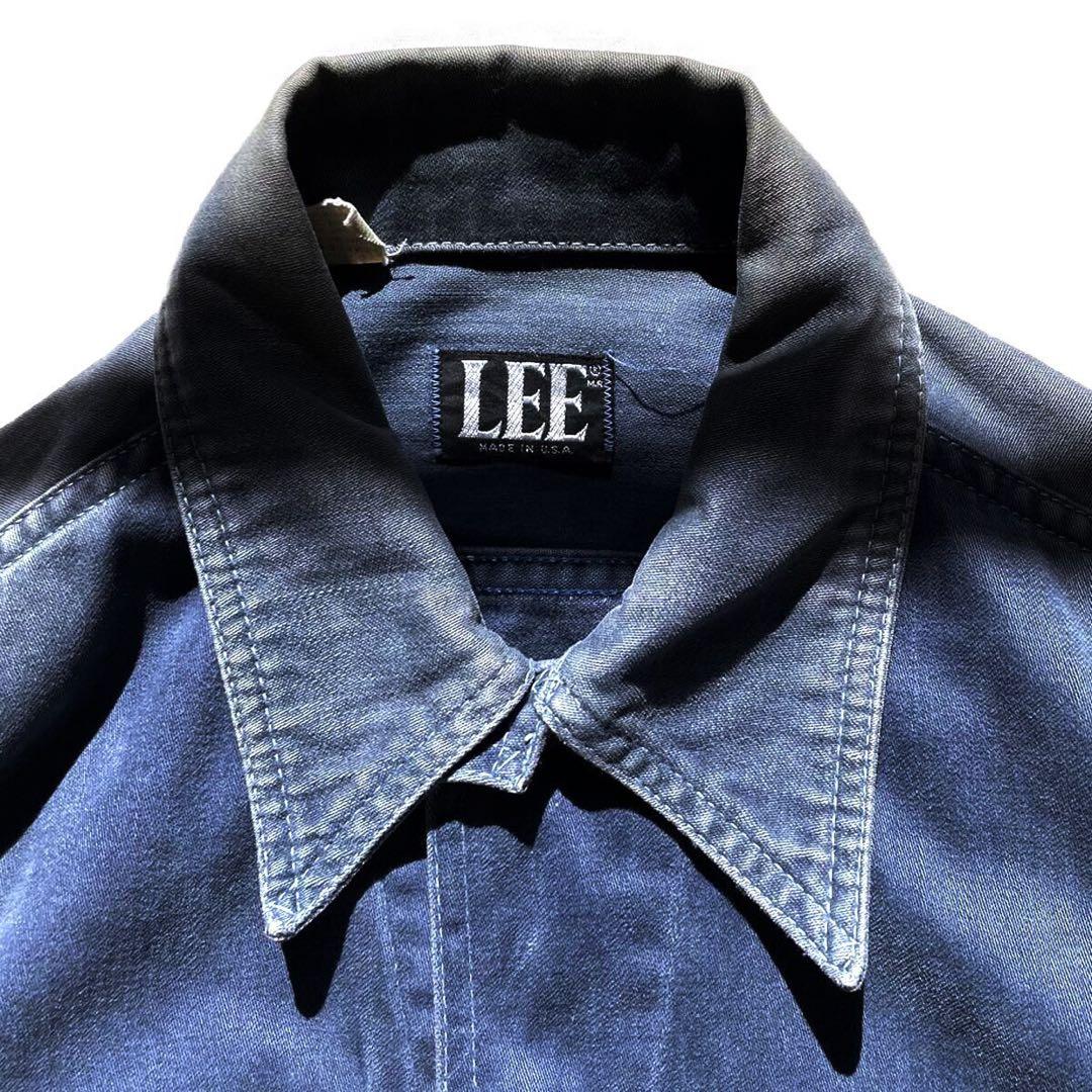 【70s】USA製 Lee モールスキン トラッカージャケット ネイビー