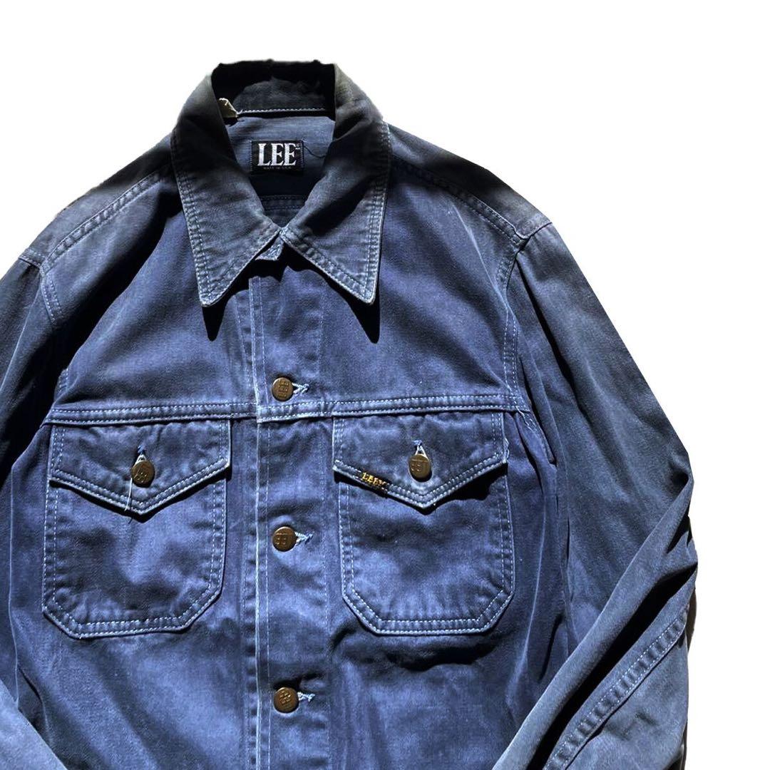 【70s】USA製 Lee モールスキン トラッカージャケット ネイビー