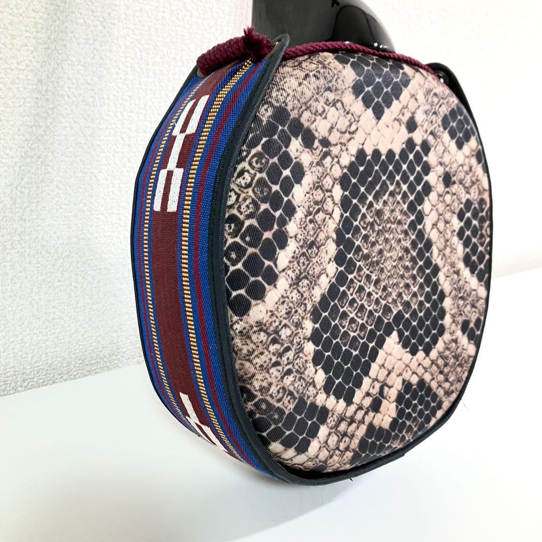 沖縄三線 蛇 三味線 蛇柄 人工皮 人工皮革 伝統楽器 蛇皮 三線 沖縄