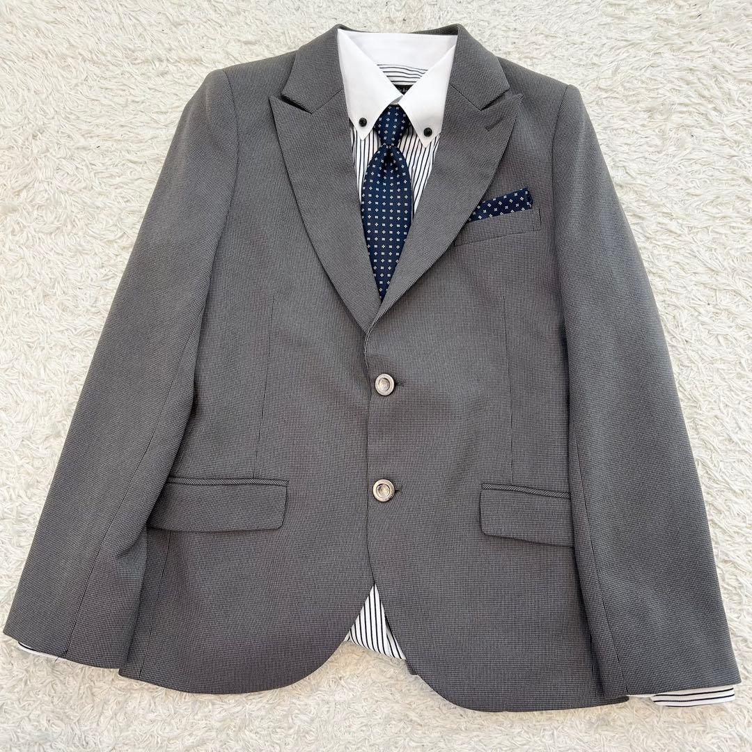 ヒロミチナカノ　キッズフォーマルスーツ　男の子　グレー　長ズボン　165