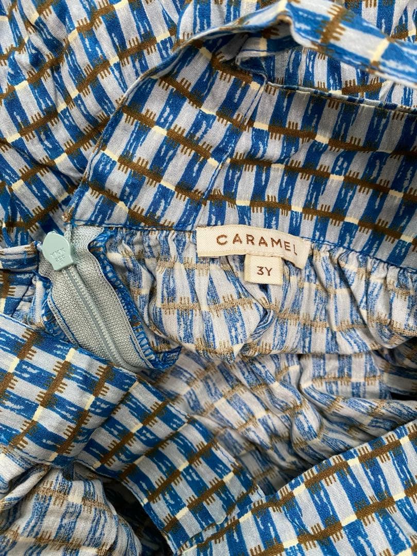 Caramel London ワンピースBLUE GEO PRINT 3Y