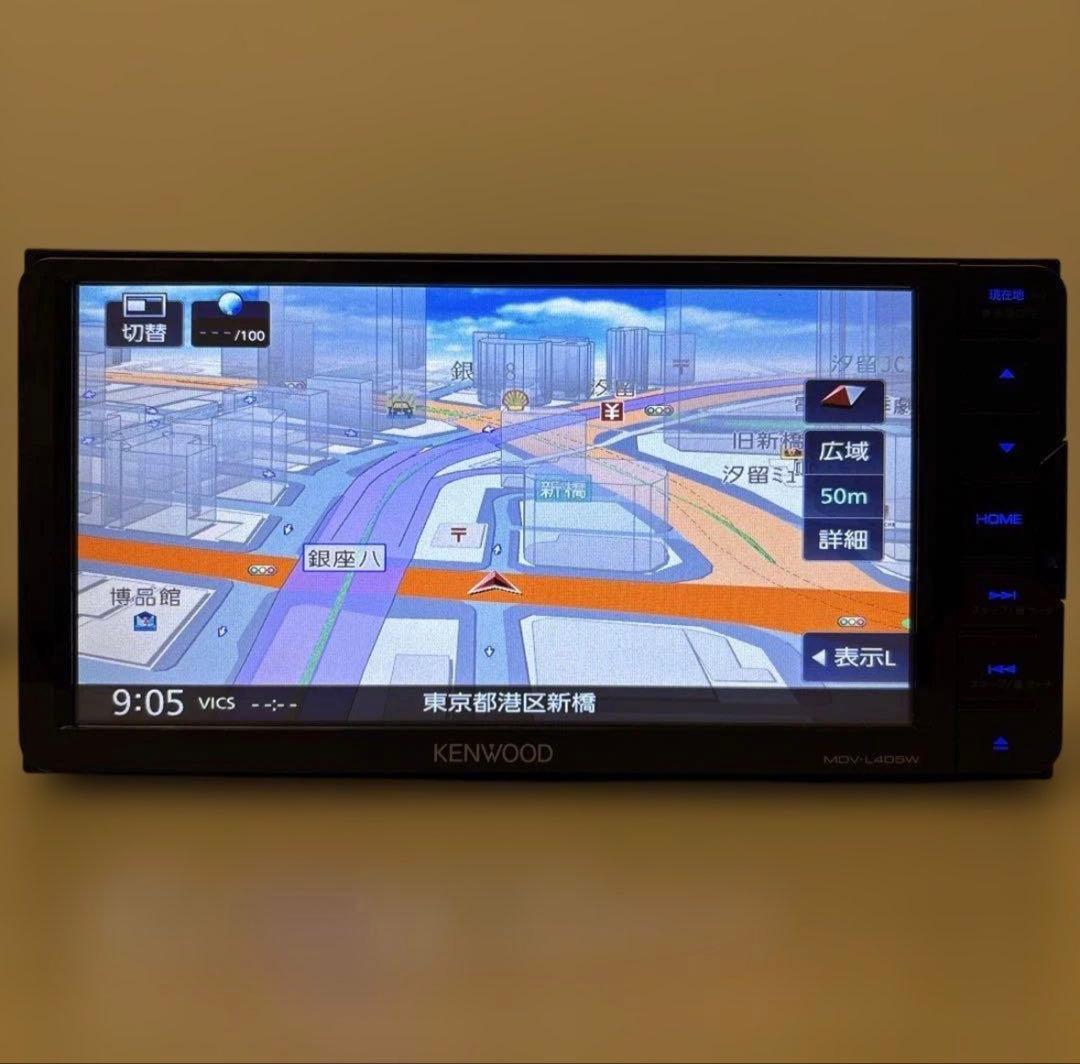 2025年最新地図更新済ケンウッド彩速ナビMDV-L405W新品バッカメラ付き