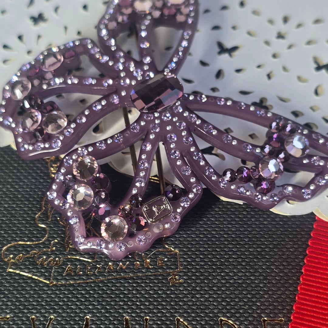 ALEXANDRE DE PARIS　豪華キラキラ蝶々　ピン