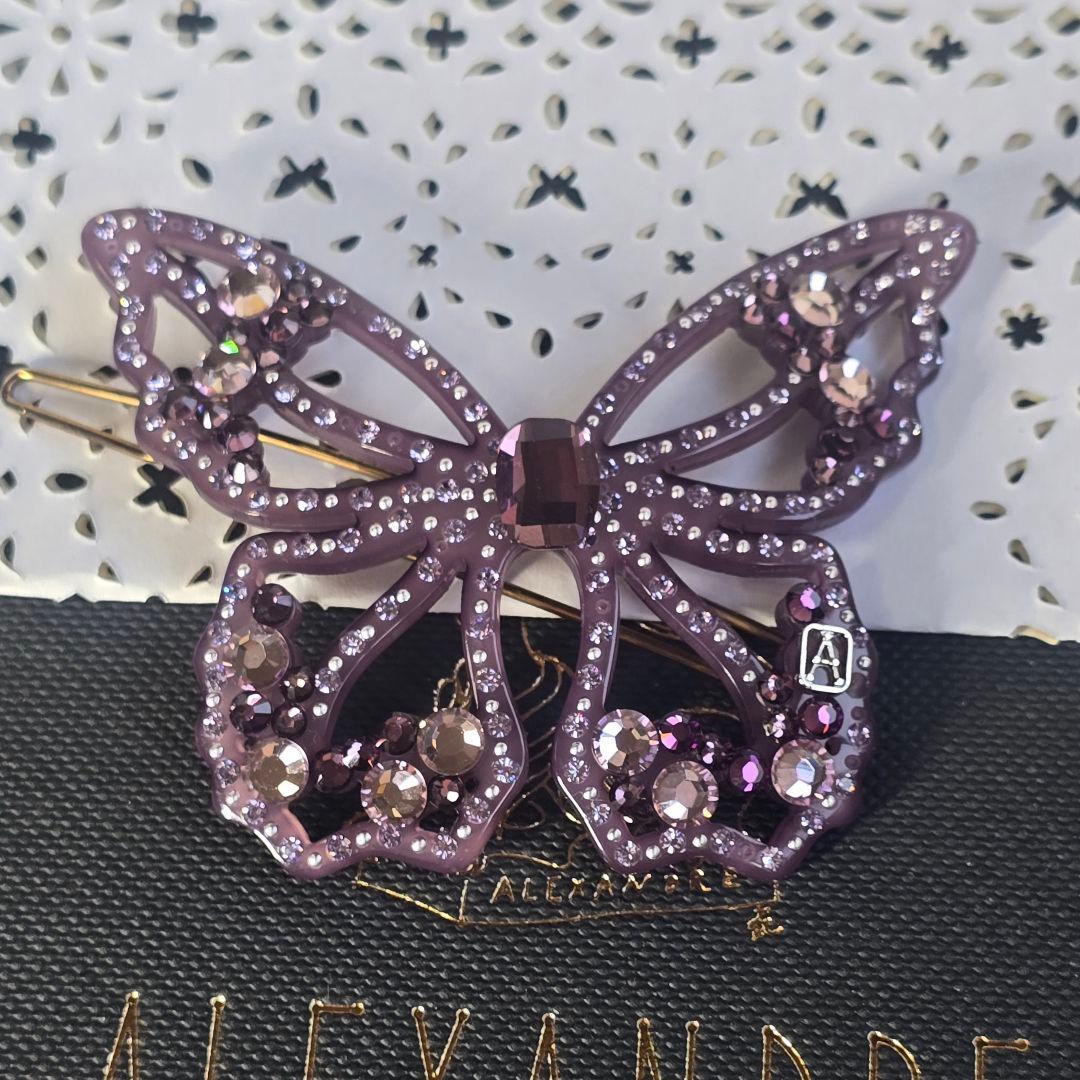 ALEXANDRE DE PARIS　豪華キラキラ蝶々　ピン