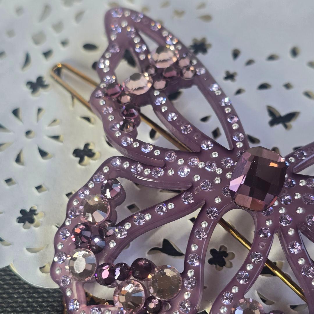 ALEXANDRE DE PARIS　豪華キラキラ蝶々　ピン