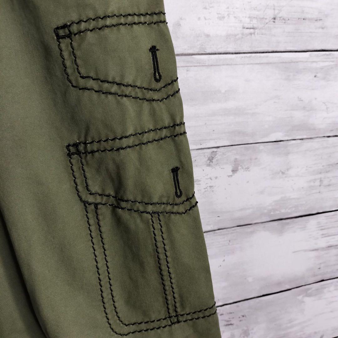 00'sコムデギャルソン ミリタリー調サルエルパンツ ステッチ コットン綿