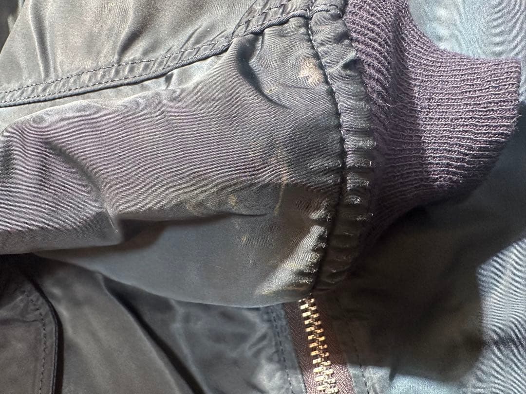 週末限定値下げALPHA 90s USA MA-1 L ネイビー