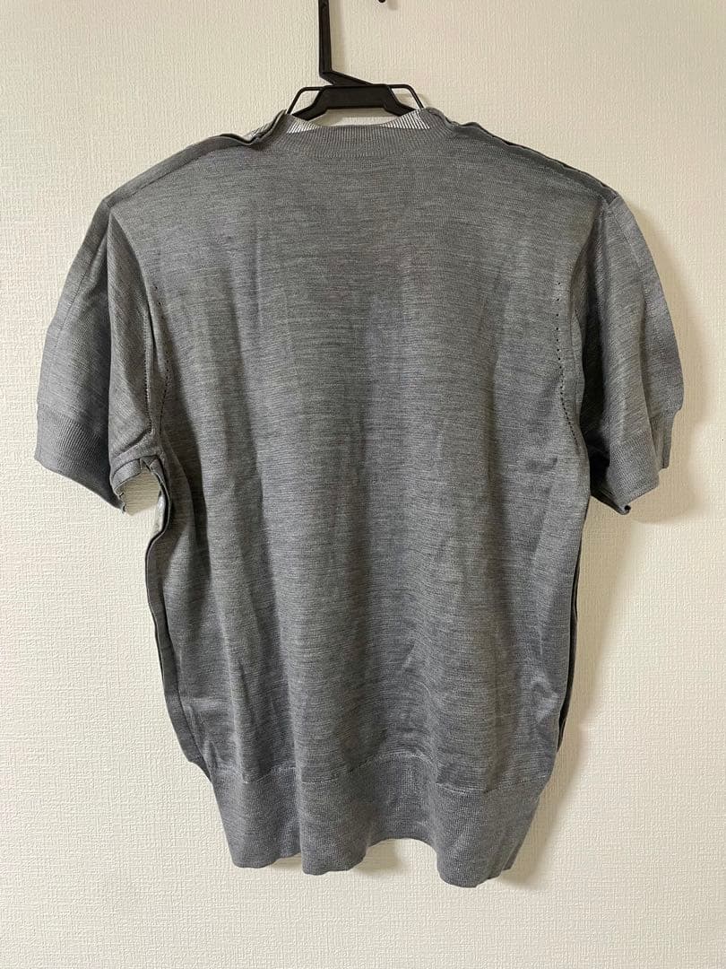 junya watanabe 25ss 半袖シルバー箔プリントニット