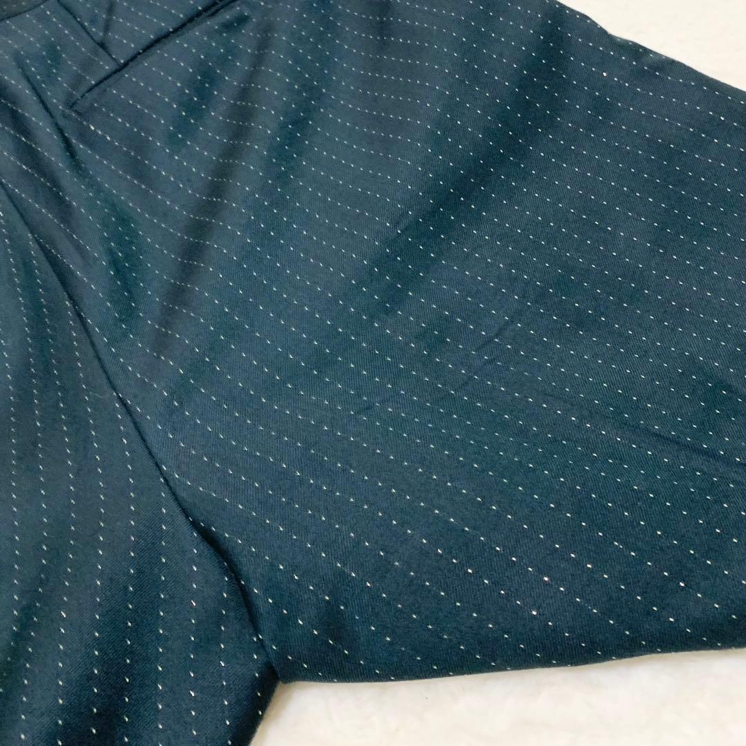 WACKO MARIA DORMEUIL別注 ラメ スラックス パンツ 濃緑 S