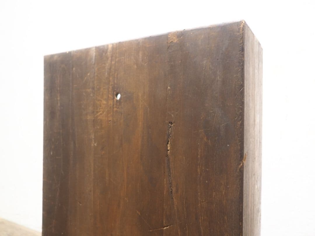 1315 アンティーク　蓋付の木製ガラスケース　木箱　掛け時計　レトロ　古家具