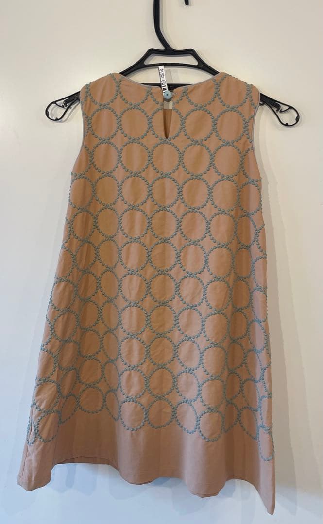 ミナペルホネン タンバリン刺繍 ノースリーブ ワンピース 9Y