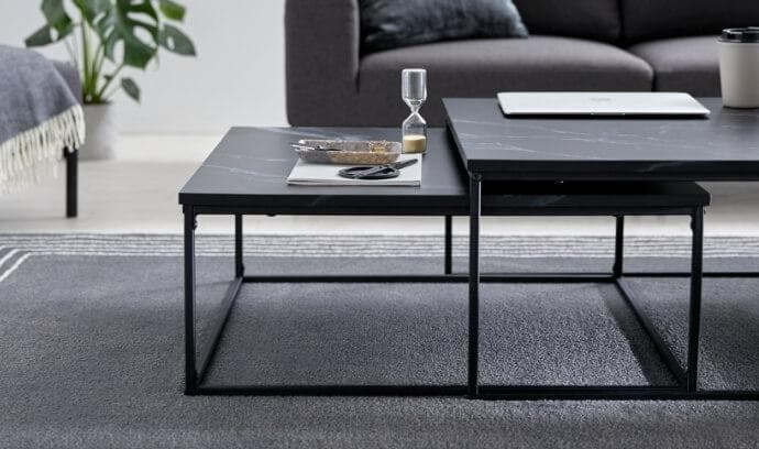 LOWYA ロウヤ スネフティー / スネフティー60 大理石柄 ローテーブル