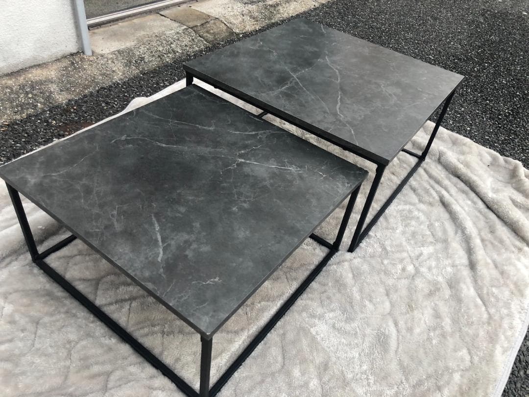 LOWYA ロウヤ スネフティー / スネフティー60 大理石柄 ローテーブル