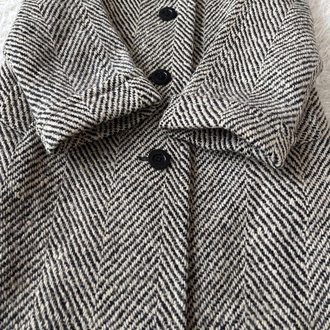 美品✨ アクアスキュータム ウールコート チェスターコート ヘリンボーン