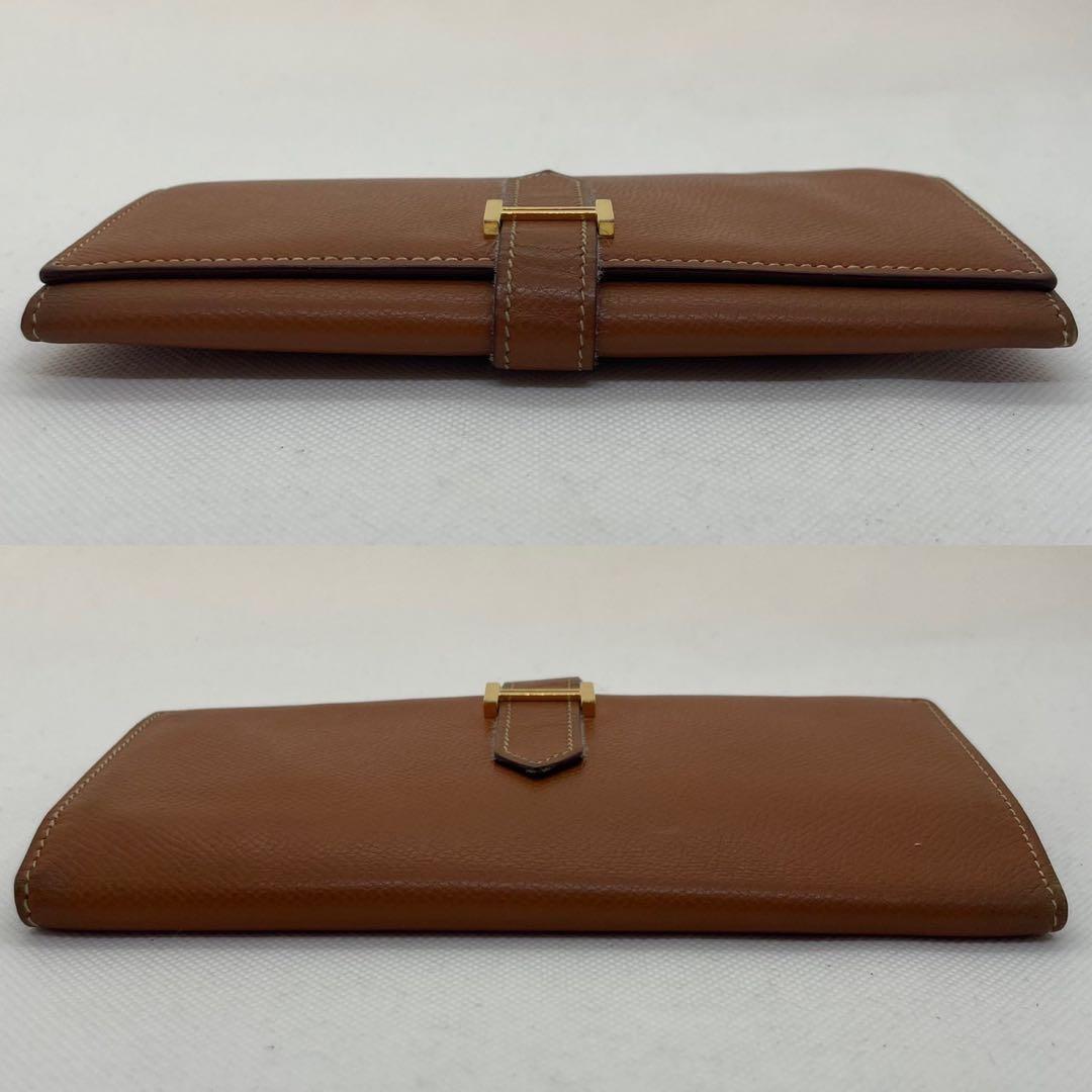 【美品/正規品】エルメス 長財布 二つ折り ベアンスフレ ヴォーエプソン レザー