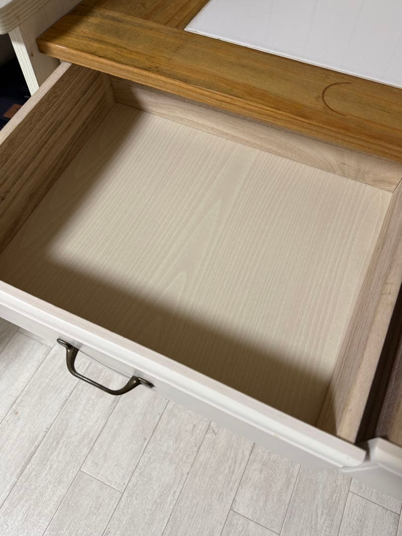 木製 ダストボックス付き 食器棚 カップボード ナチュラルカントリー