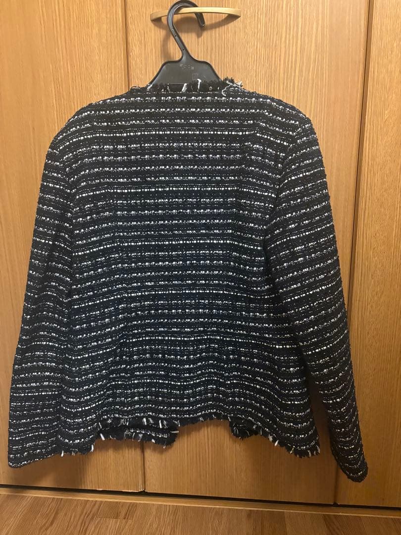 ★新品未使用★ anuansノーカラー ツイードジャケット