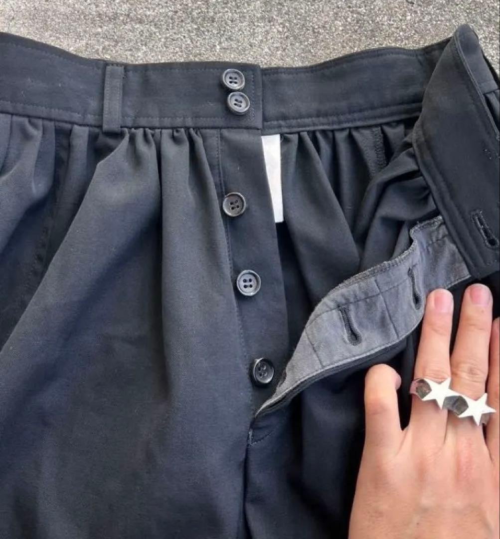 最終値下げ 美品 2005 ギャルソン ウールスカート ブラック