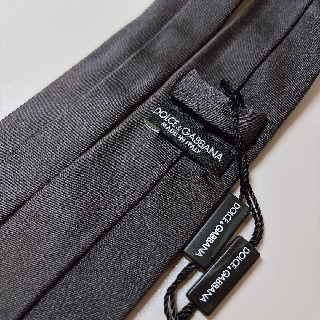 未使用 DOLCE&GABBANA ネクタイ 黒 ナロータイ ソリッド ドルガバ