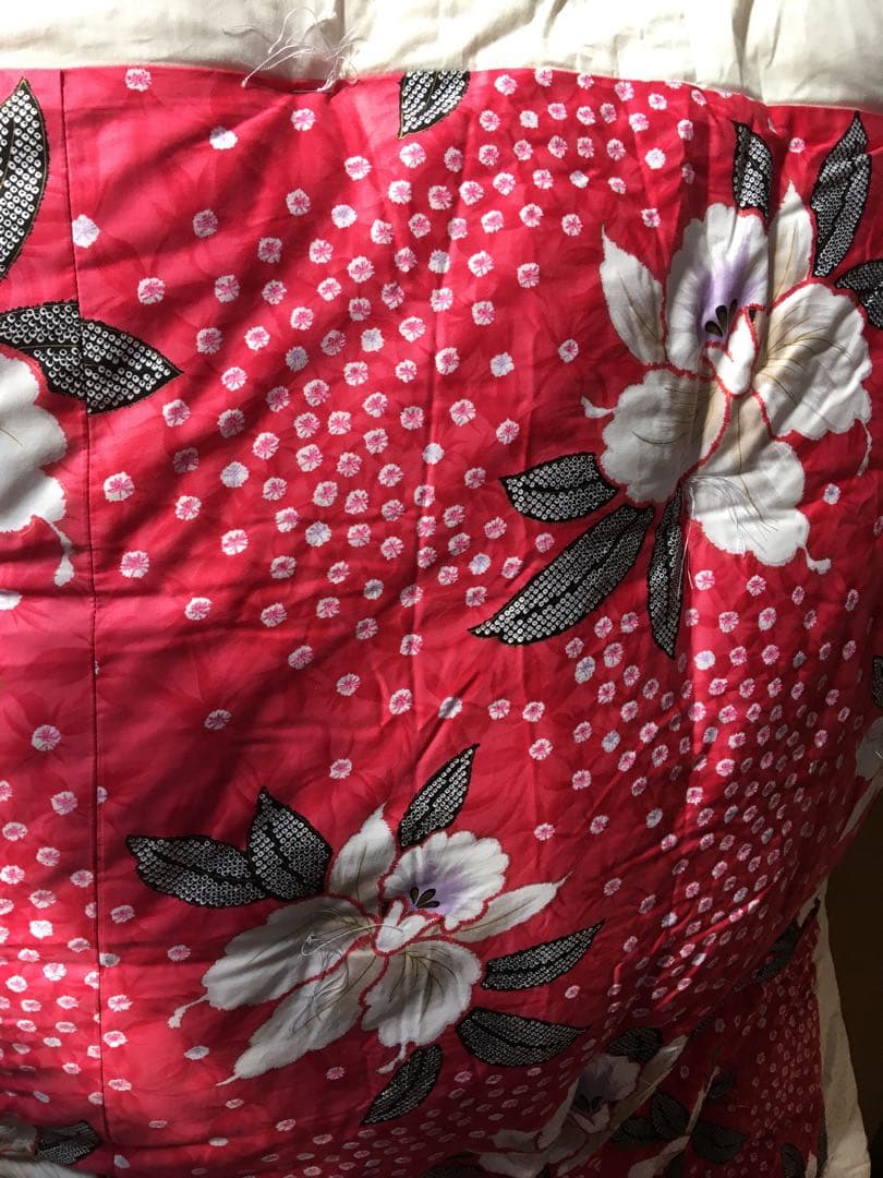 未使用品　綿布団掛敷セット　和布団