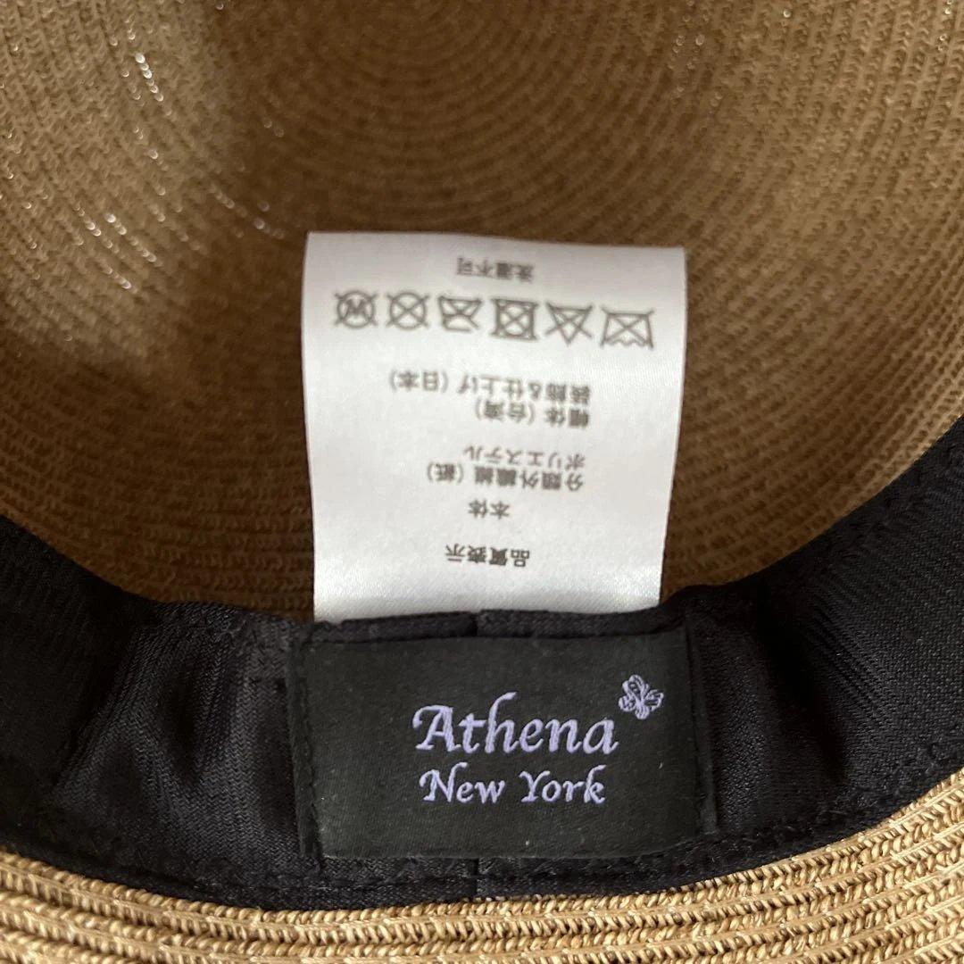 Athena New York アシーナ　リボン付き麦わら帽子