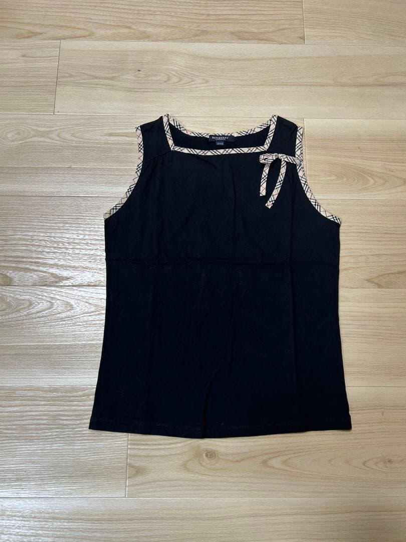 バーバリー　160size タンクトップ　ノバチェック　トップス　リボン