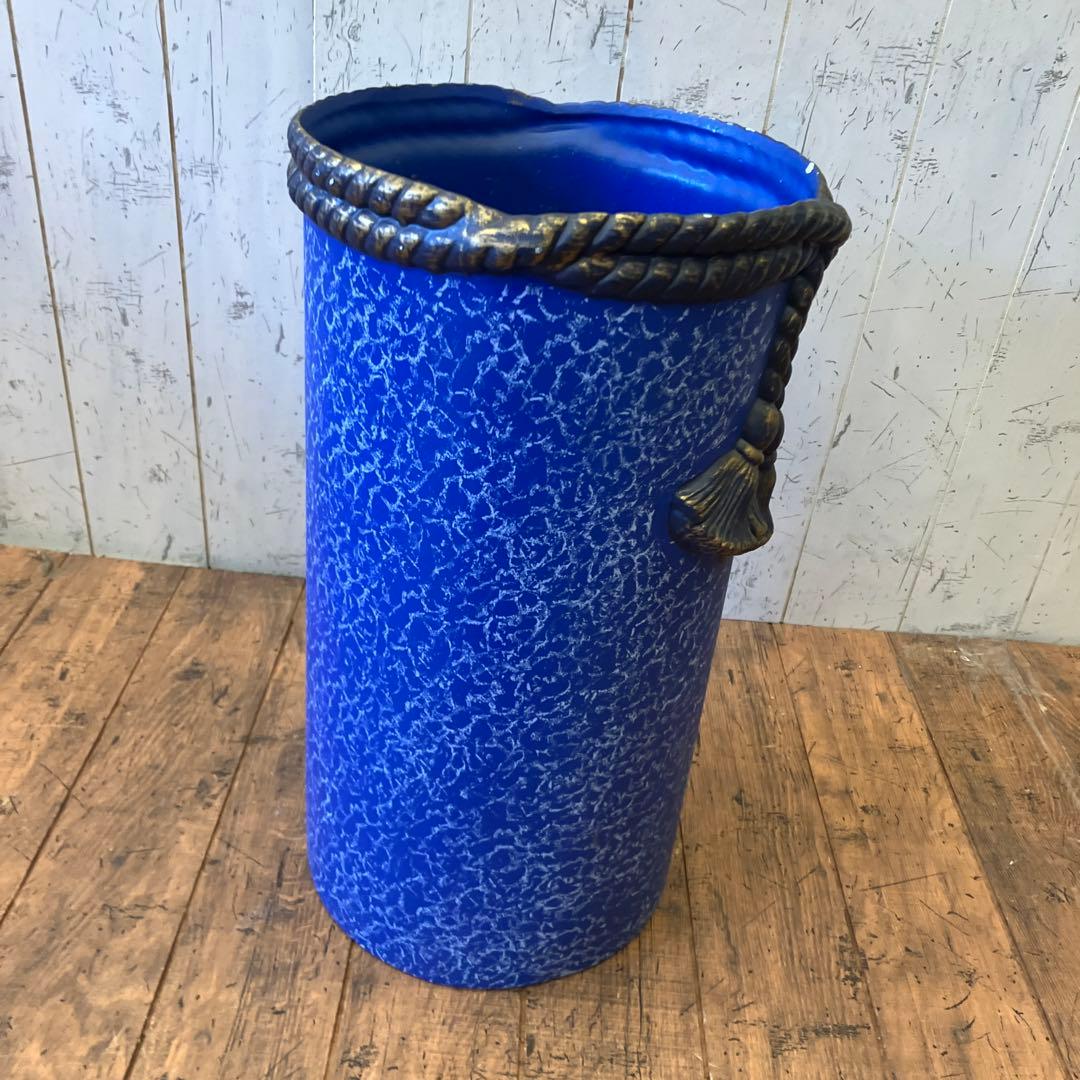 ヴィンテージ ポルトガル 陶器製 焼き物 傘立て アンブレラスタンド ゴミ箱