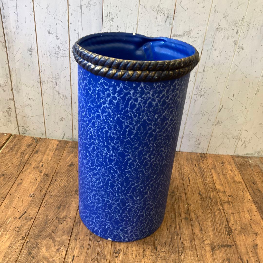 ヴィンテージ ポルトガル 陶器製 焼き物 傘立て アンブレラスタンド ゴミ箱