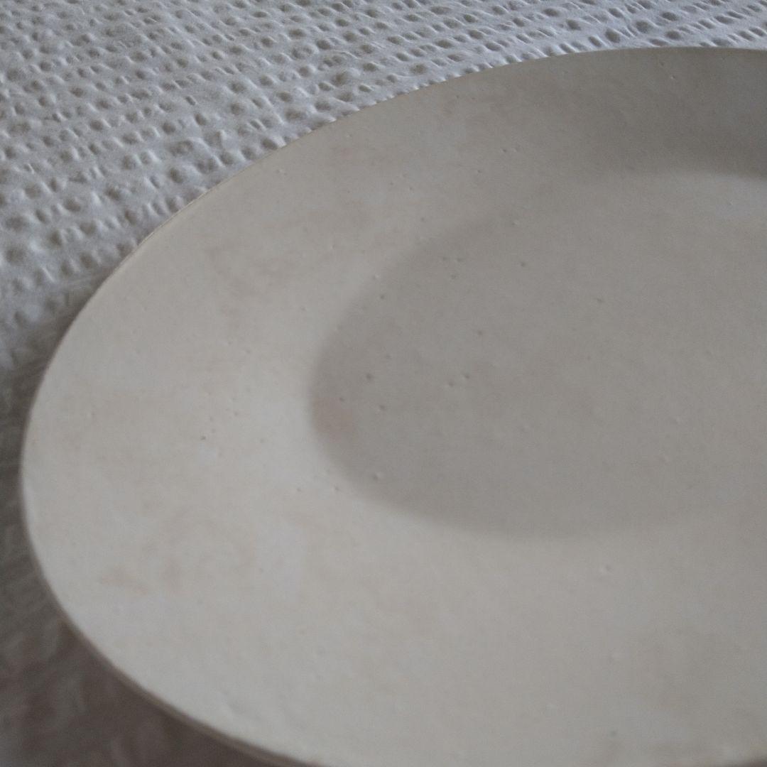 眞砂眞砂子 さん/オーバルリムプレート L(29.5cm) 白マット×2枚セット