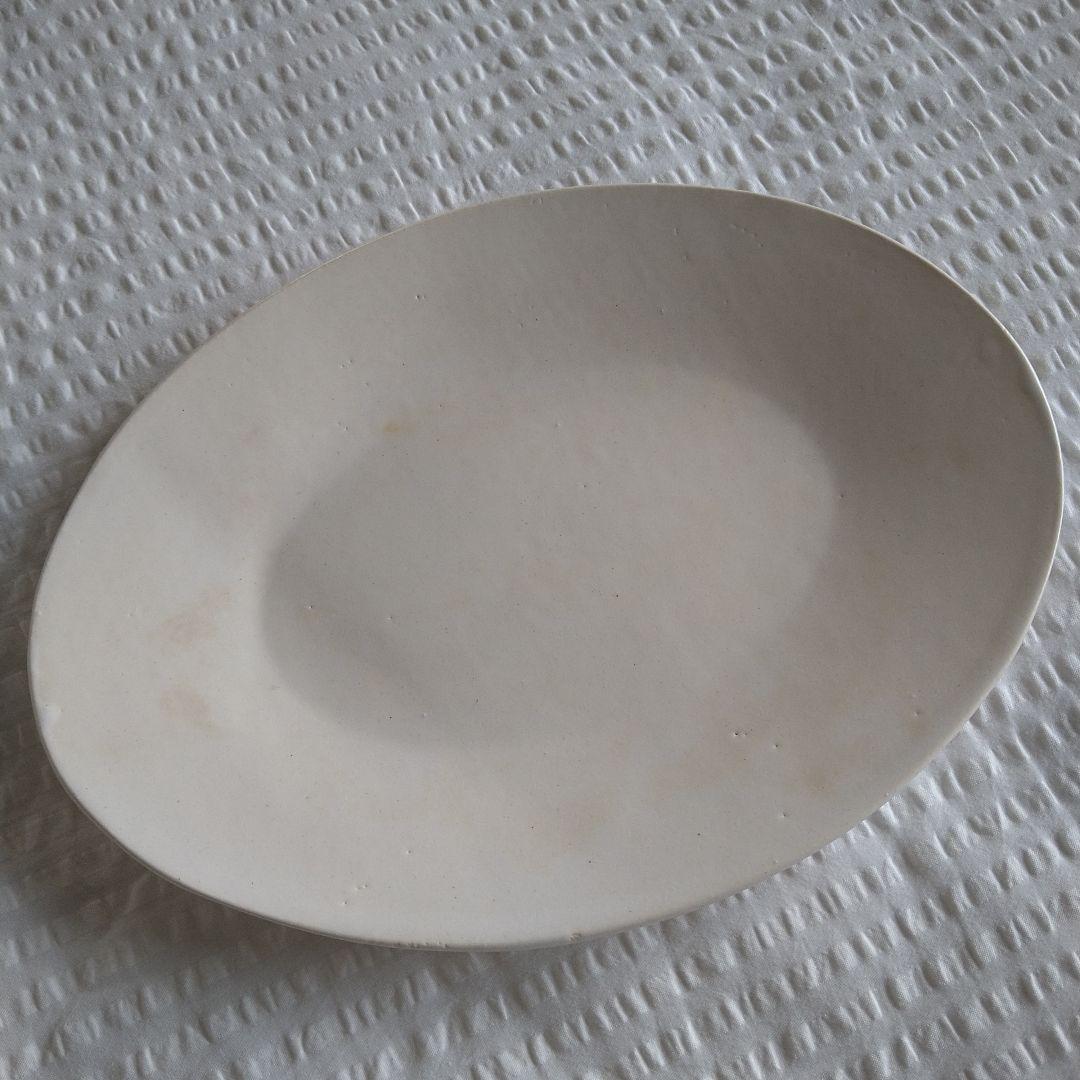 眞砂眞砂子 さん/オーバルリムプレート L(29.5cm) 白マット×2枚セット
