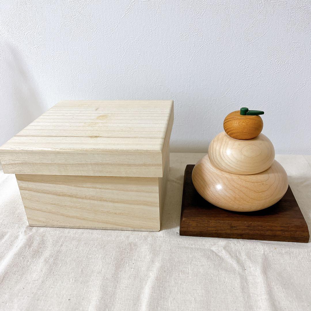 鏡餅 木製 飾り 鏡もち おしゃれ シンプル ナチュラル オブジェ 正月