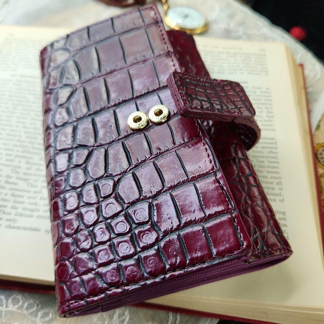 クロコダイル 目地染め 財布 レザージュエルズ