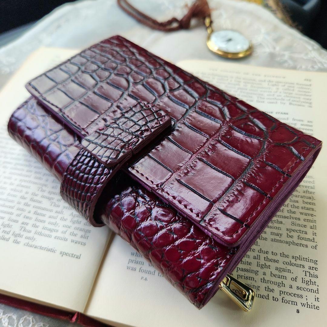 クロコダイル 目地染め 財布 レザージュエルズ