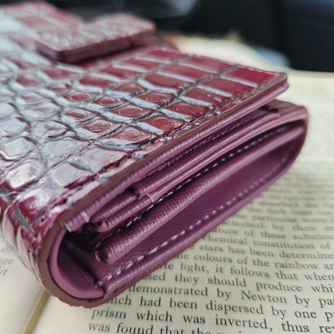 クロコダイル 目地染め 財布 レザージュエルズ