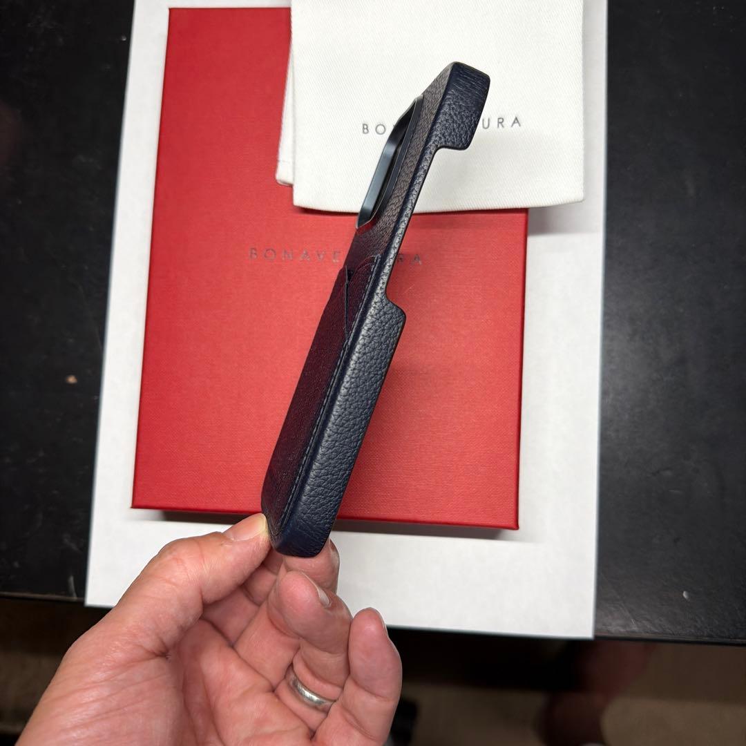 BONAVENTURA iPhone16Proケース ネイビー