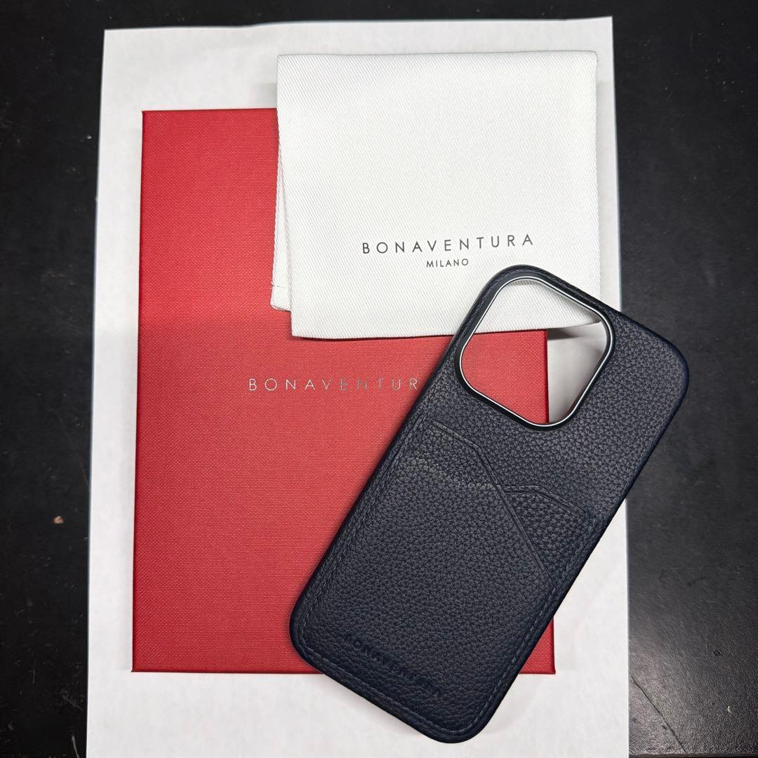BONAVENTURA iPhone16Proケース ネイビー