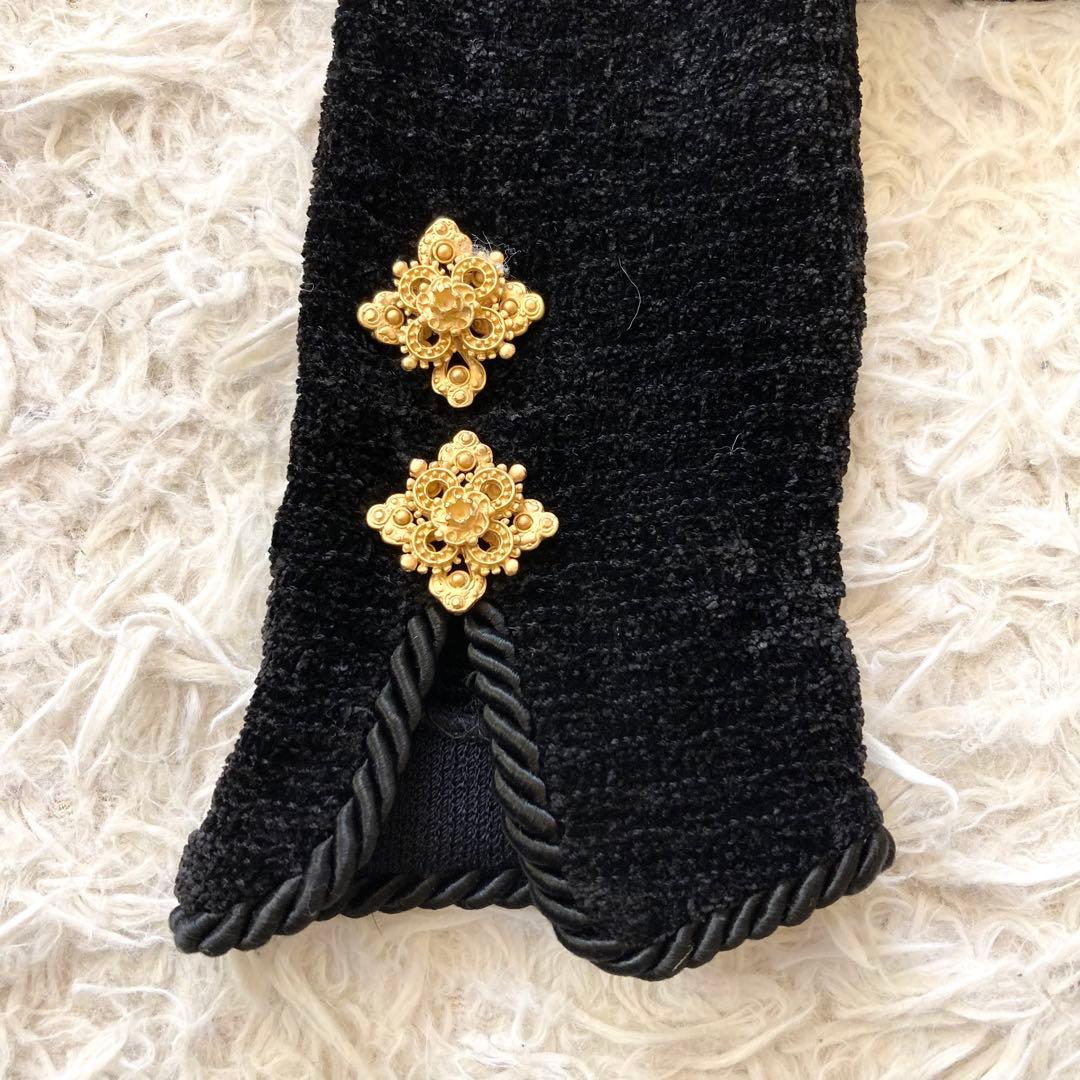 ST.JOHN セントジョン ノーカラー ニットジャケット 4 XS 金ボタン